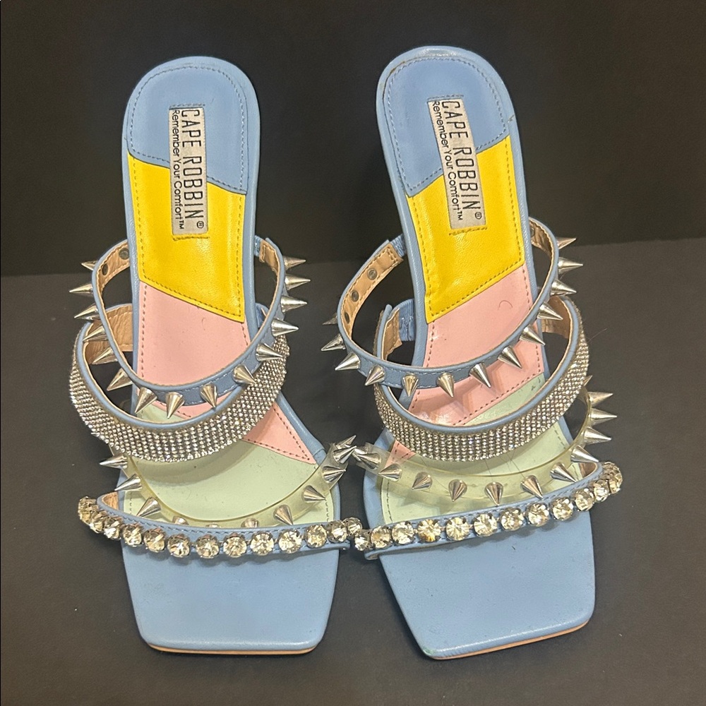 Cape Robbin Multicolor Spiked Heels